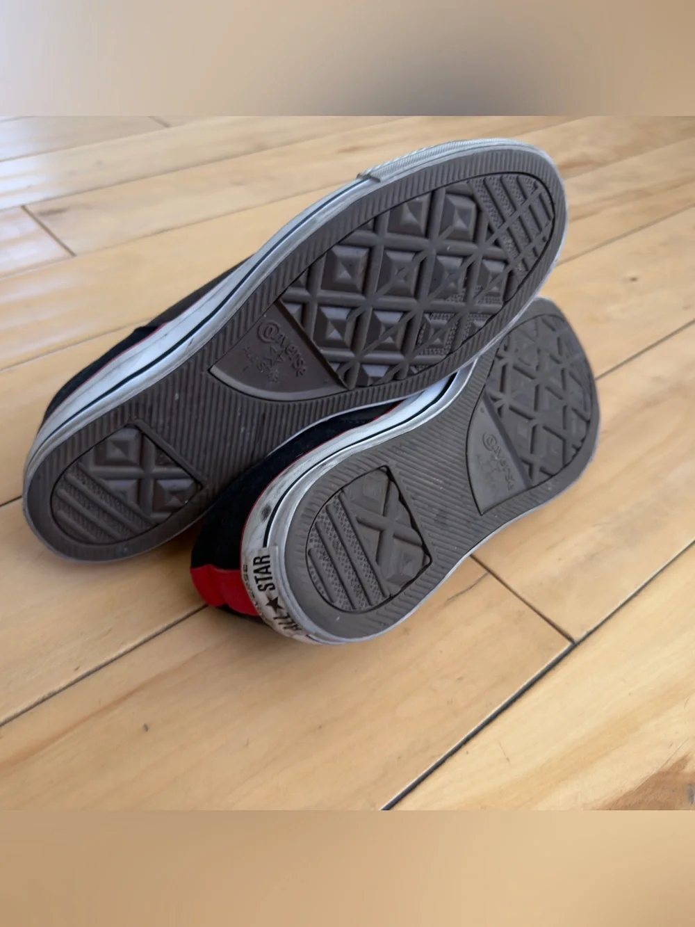 Converse Men’s All Star Black Canvas Sneakers with Red Lining